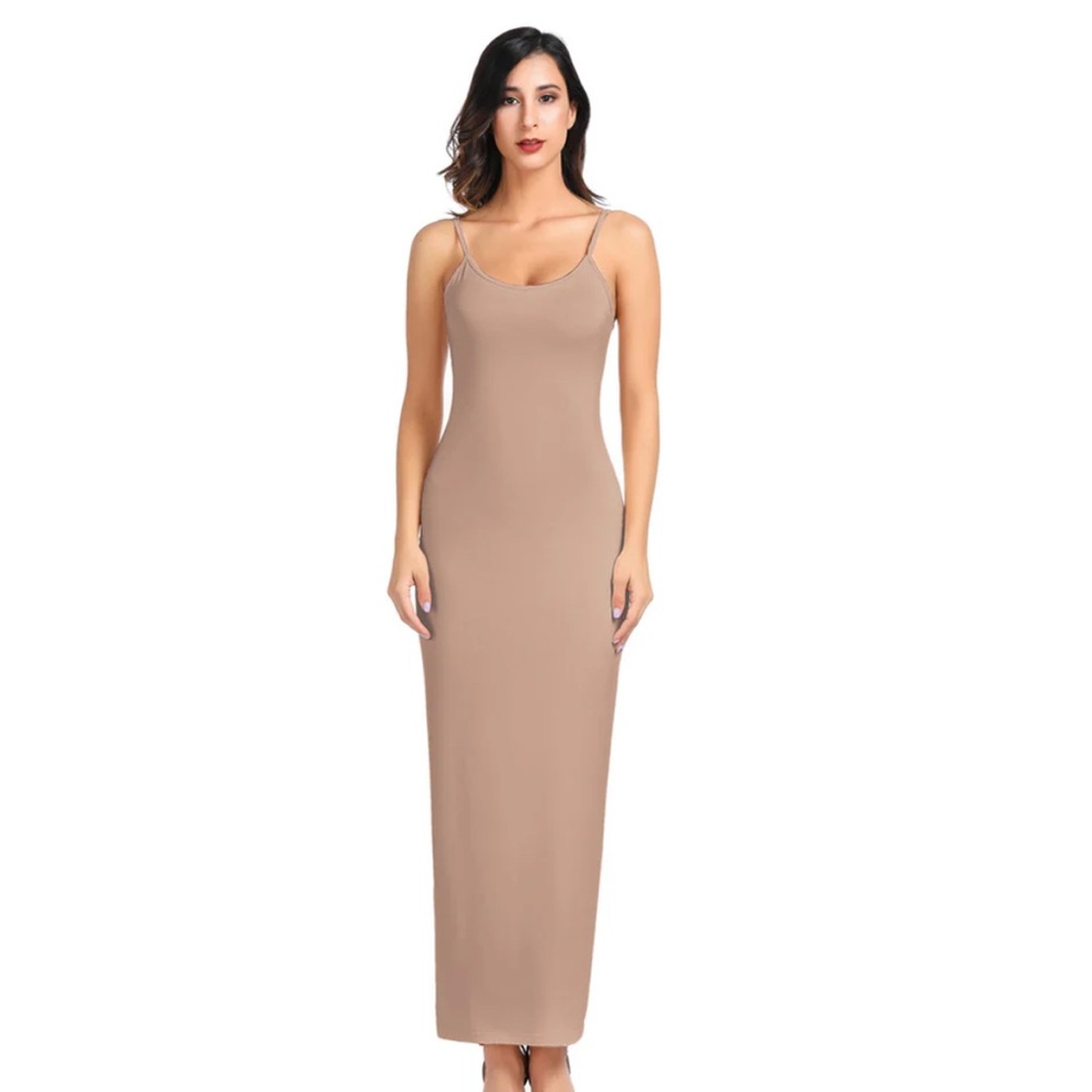 Kate Kasin BODYCON LONG DRESS SPAGHETTI STRAPS SLIP CAMI DRESSES NIGHTWEAR med